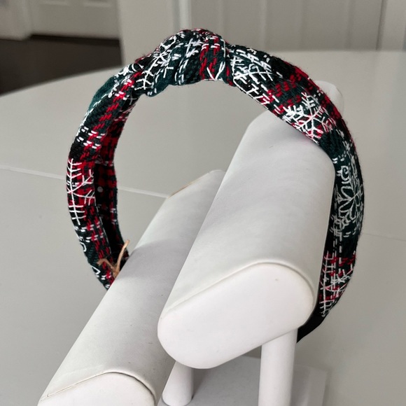 | Winter HEADBAND | NEW! | Snowflakes on Tweed - Picture 5 of 9